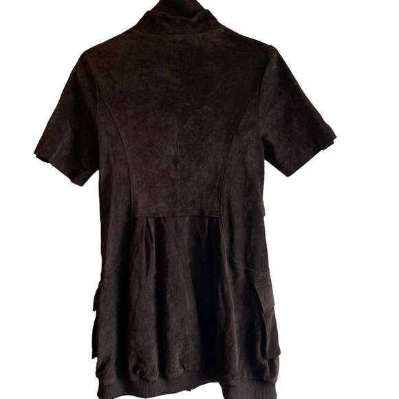 Zhenpixilie Brown Suede Mini Dress Size 42 - Picture 2 of 11